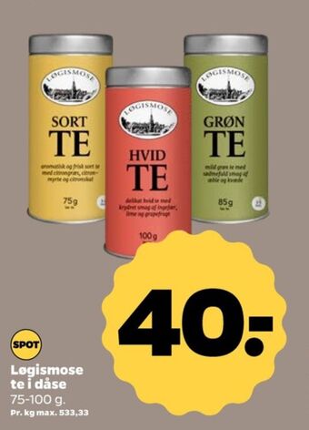 Netto Løgismose løs te tilbud