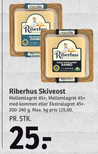 SPAR Riberhus skiveost ekstralagret tilbud