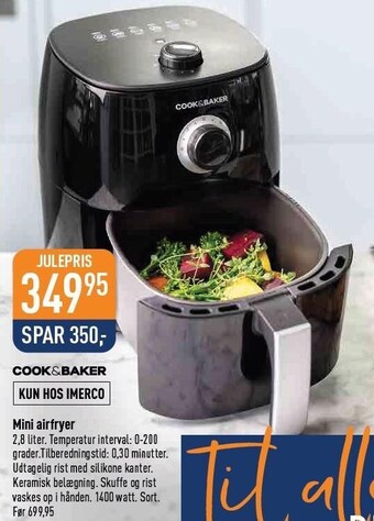 Imerco Cook & baker mini airfryer tilbud