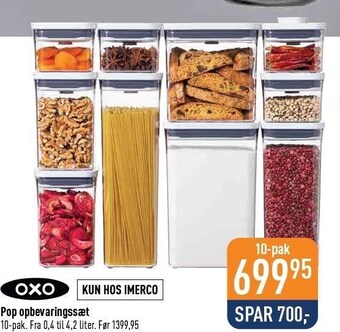 Imerco Oxo pop opbevaringssæt tilbud