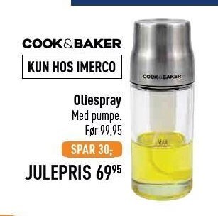 Imerco Cook & baker oliespray tilbud