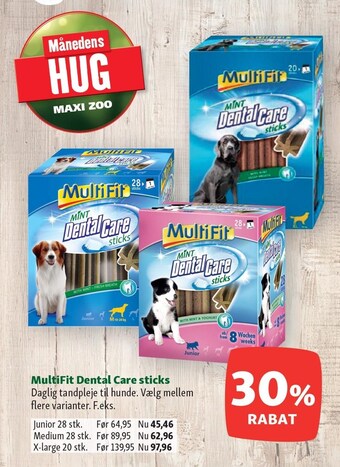 Maxi Zoo Multifit dental care sticks tilbud