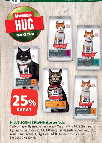 Maxi Zoo Hill's science plan katte tørfoder tilbud