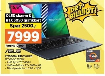 Power Asus vivobook pro 15 oled tilbud
