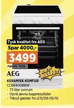 Power Aeg keramisk komfur tilbud