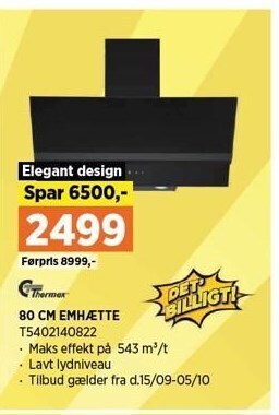 Power Thermex 80 cm emhætte tilbud