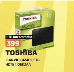 Power Toshiba canvio basics 1 tb tilbud