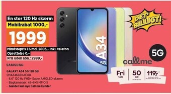 Power Samsung galaxy a34 5g 128 gb tilbud
