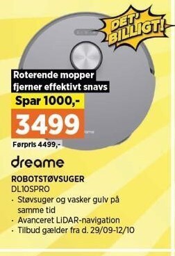Power Dreame robotstøvsuger tilbud