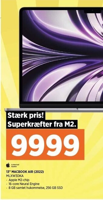Power Apple 13'' macbook air (2022) tilbud