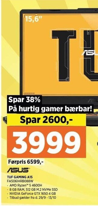 Power Asus tuf gaming a15 tilbud