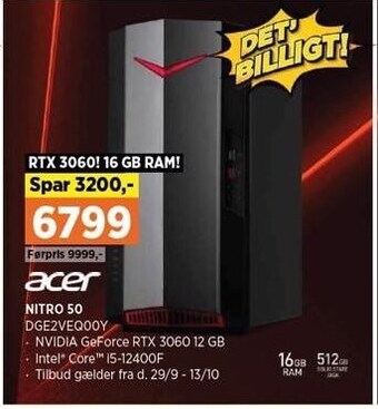 Power Acer nitro 50 tilbud
