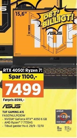 Power Asus tuf gaming a15 tilbud