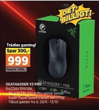 Power Deathadder v3 pro tilbud