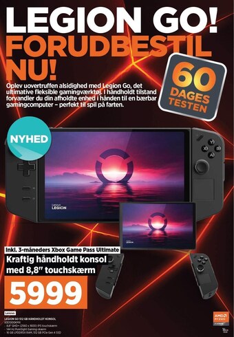 Power Lenovo legion go 512 gb håndholdt konsol tilbud