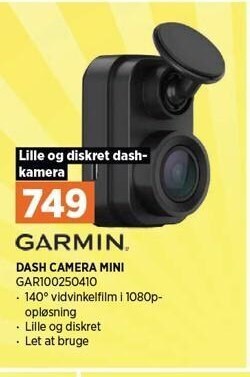 Power Garmin dash camera mini tilbud