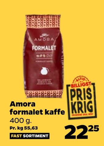 Netto Amora formalet kaffe tilbud