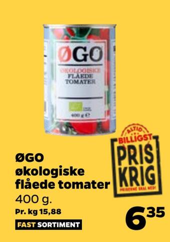 Netto Øgo økologiske flåede tomater tilbud