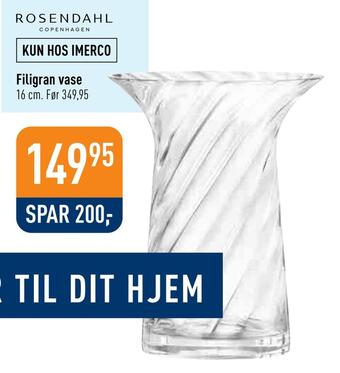 Imerco Filigran vase tilbud