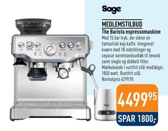 Imerco The barista espressomaskine tilbud