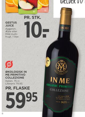 MENY Økologisk in me primitivo collezione tilbud