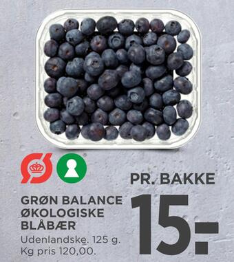 MENY Grøn balance økologiske blåbær tilbud