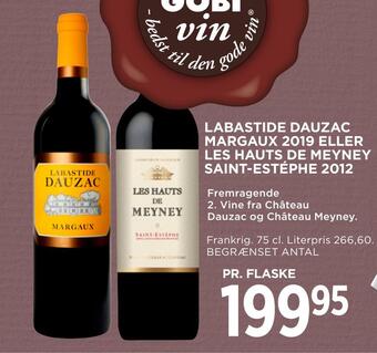 Labastide dauzac margaux 2019 eller les hauts de meyney saint-estéphe 2012
