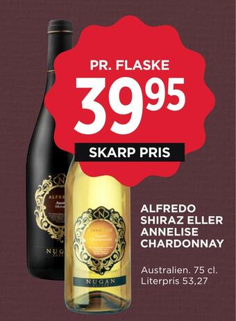 Alfredo shiraz eller annelise chardonnay