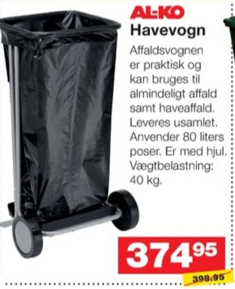 Bauhaus Al-ko havevogn tilbud