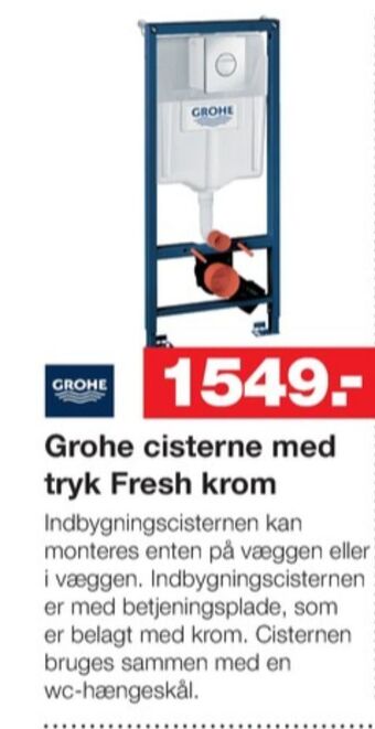 Bauhaus Grohe indbygningscisterne tilbud