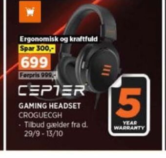 Power Cepter headset tilbud