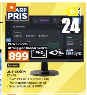 Power Lenovo monitor tilbud
