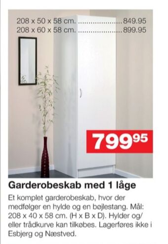 Bauhaus Ukendt garderobeskab tilbud