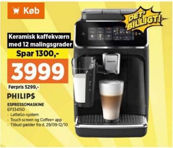 Power Philips espressomaskine tilbud