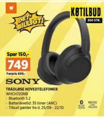 Power Sony headset tilbud
