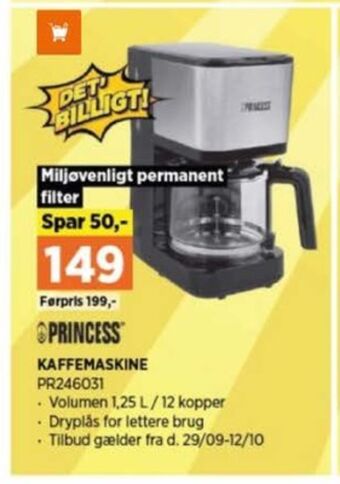 Power Princess kaffemaskine tilbud