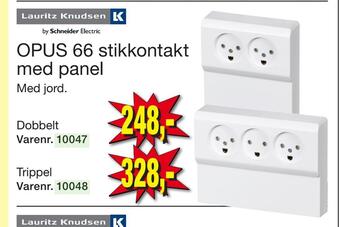 Opus 66 stikkontakt med panel