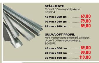 jem & fix Gulv/loft profil tilbud