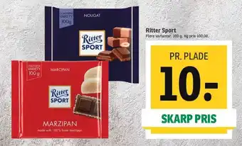 SPAR Ritter Sport 100g tilbud