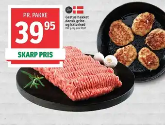 SPAR Gestus Hakket Dansk Grise-Og Kalvekød 700g tilbud