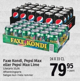 SPAR Faxe Kondi, Pepsi Max Eller Pepsi Max Lime tilbud