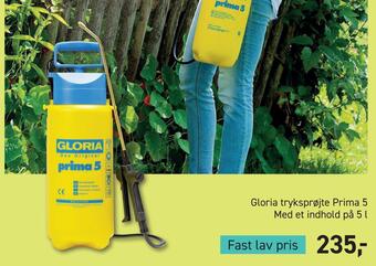 Johannes Fog Gloria tryksprøjte prima 5 tilbud