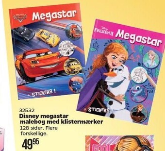 Disney megastar malebog med klistermærker