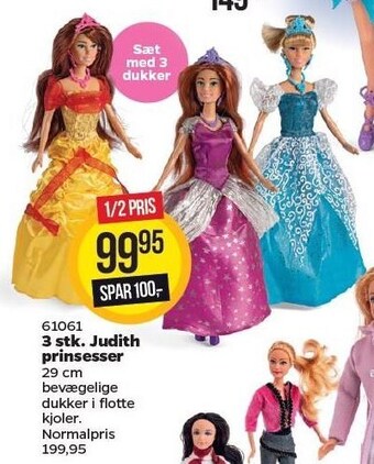 MID Hobby 3 stk. judith prinsesser tilbud