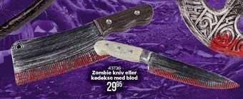 MID Hobby Zombie kniv eller kødøkse med blod tilbud