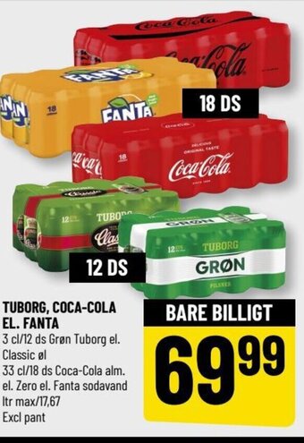 TUBORG, COCA-COLA EL. FANTA