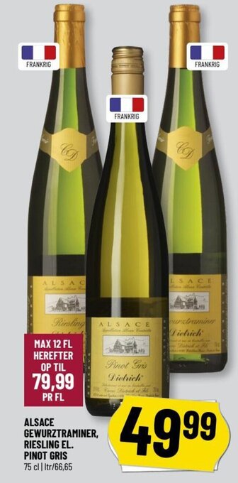 ALSACE GEWURZTRAMINER, RIESLING EL. PINOT GRIS