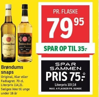 SPAR Brøndums Snaps tilbud