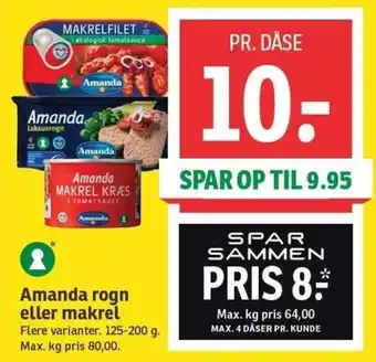 SPAR Amanda Rogn Eller Makrel 125-200g tilbud