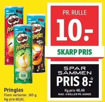 SPAR Pringles 165g tilbud